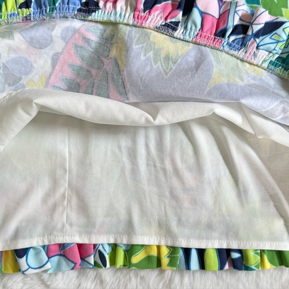 TALBOTS 16W 16 Island Floral Sateen Sheath Dress • Pastel Tropical Midi - Picture 5 of 12